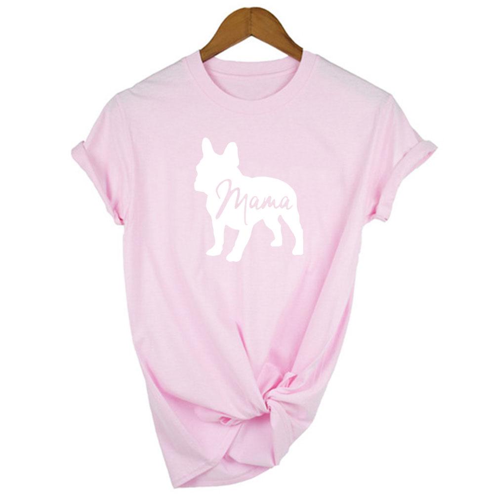 French Bulldog Mama Print T Shirt For Dog Owners Dog Mom Pet Lover Mom Life Mother
