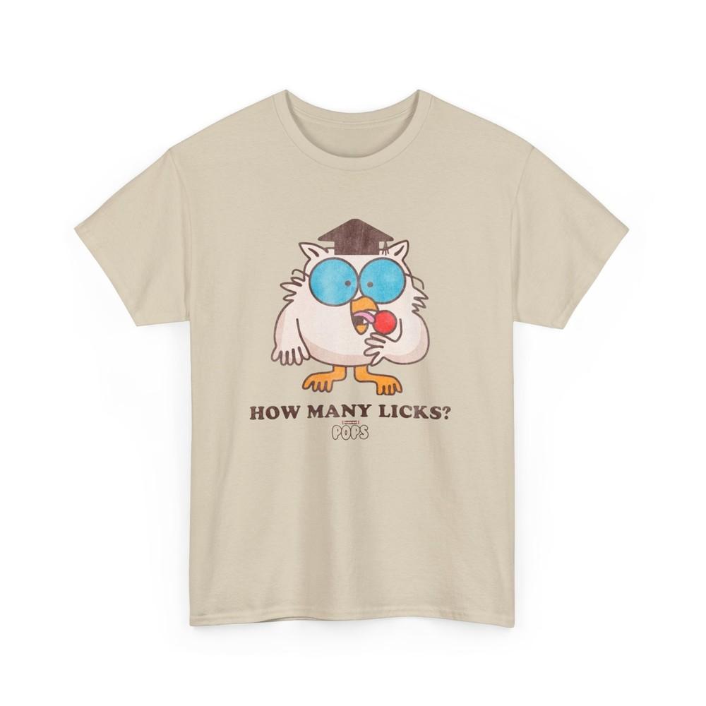 

Funny How Many Licks Tootsie Owl Tee - Hoot, Quirky Bird Shirt, Humorous Gift L