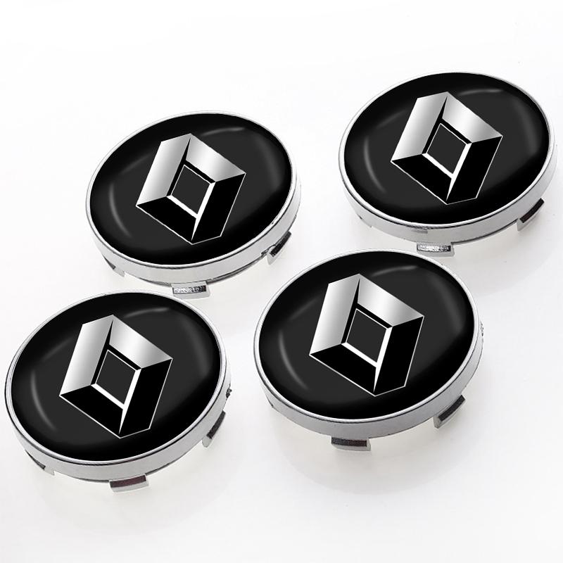 4 ks Krytka středu kola automobilu Kryt proti prachu pro ráfky automobilu Poklice pro Renault Dacia Megane 2 Duster Logan Captur Clio Laguna 3 Fluence