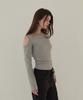 5OML Hole Long Sleeve (Melange Gray)