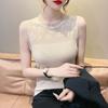 Ice Silk Vest Women with A New Summer Halter Bottom Top Wearing Mesh Knit Sleeveless T-shirt