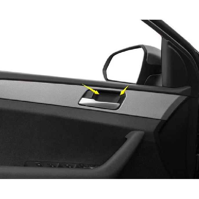 For Hyundai Sonata 2015- Carbon Fiber Real Inner Door Bowl Sticker Trim 4PCS