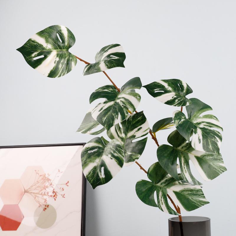 Oulifei 3-Prong Mini Turtle Artificial Leaf Plant