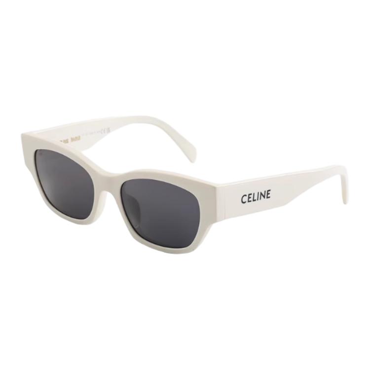 Celine Minimalist Fashion Design Acetate Square Sunglasses Women sunglasses White 40197U F,White