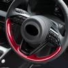 For Toyota Yaris /yaris Cross    CarbonFiber Car Steering Wheel Panel Cover Trim Decorate Frame Sticker Accessories