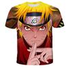 Summer Men's Japanese Anime Naruto 3D Printed T-shirt Children's Street Leisure Sports Large Top