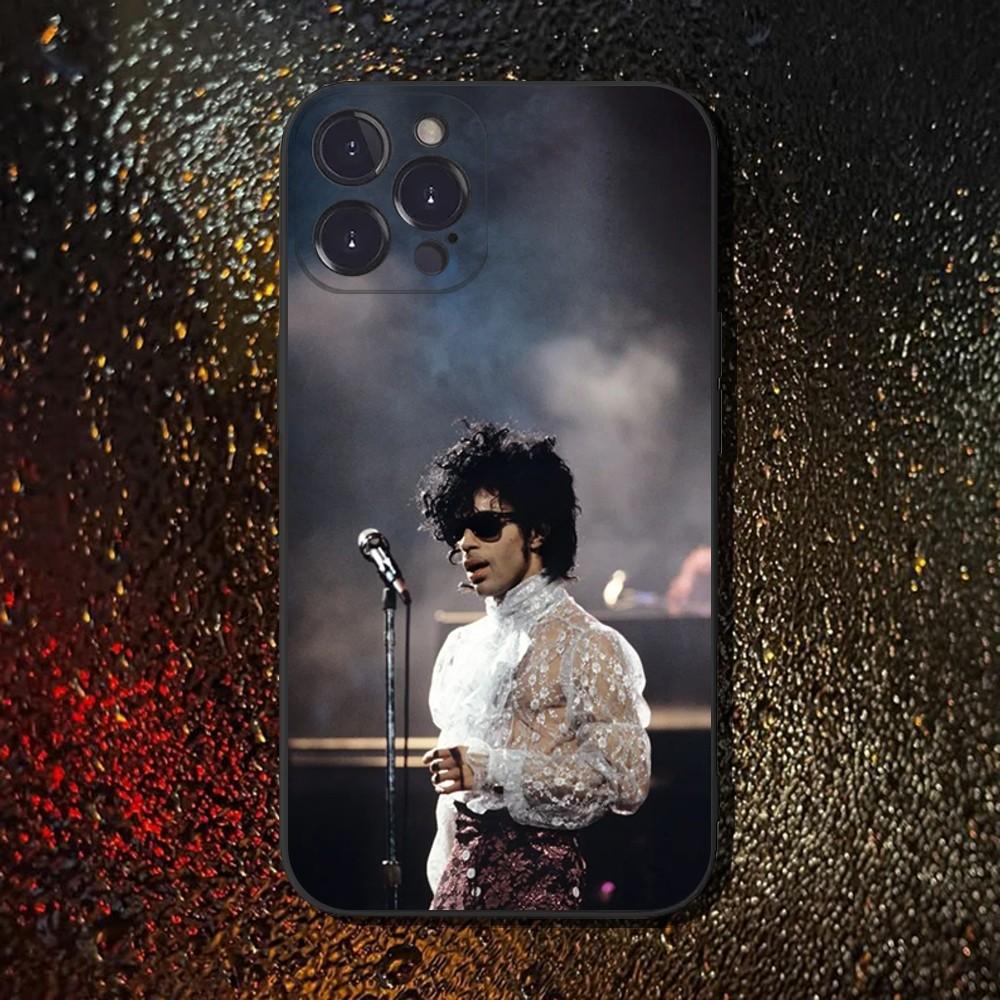 Singer Prince Rogers Nelson Phone Case For iPhone 16,15,14,13,12,11 Plus,Pro Max,XS,X,XR,SE,Mini,8,7,Soft Silicone Black Cover
