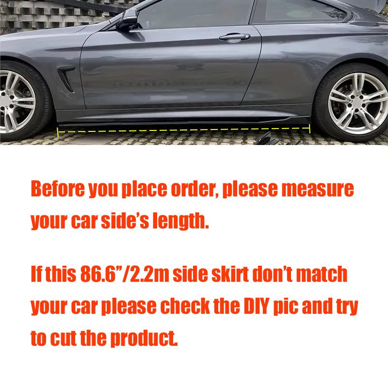 BDO1 For Mazda3 MK4 Sedan Diffusers Accessories 2019+ Side Skirts Extension Rocker Panels Lip Bumper ABS 8pcs Glossy Black