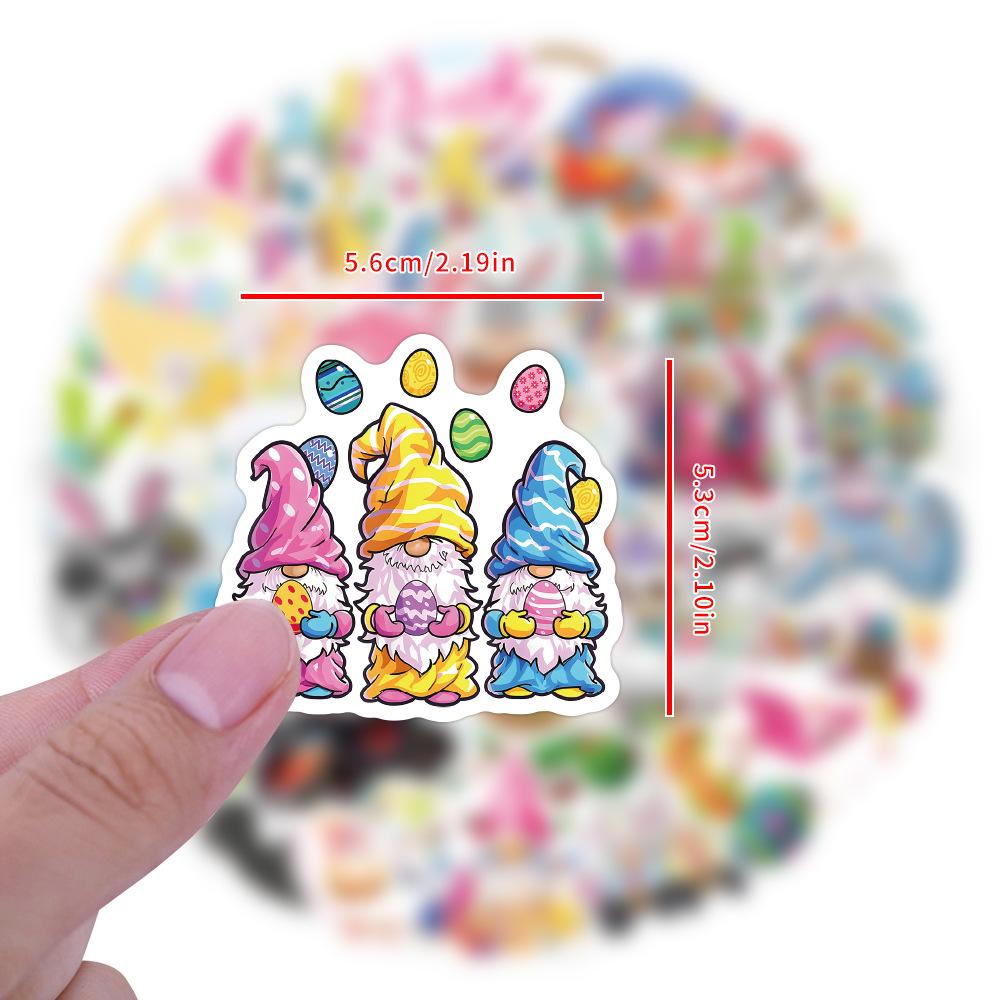 55/170 Easter Easter Rabbit Easter Eggs Doodle Stickers Suitcase Notebook Water Cup Stickers