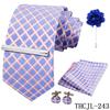 Men'S Business Dress Tie 5-Piece Groom Best Man Dress Accessories Gaowei Dense Jacquard Tie Worker