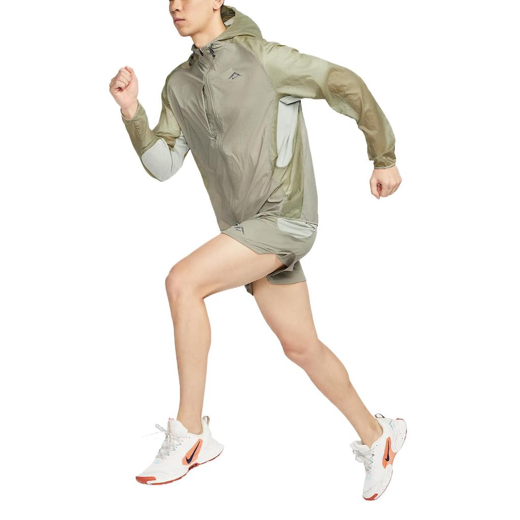 Nike Trail Aries Veste Confortable Élégante Minimaliste Polyvalente Couleur Unie Veste Homme Vert FN4003-320