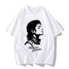 Neues 2026 Schwarz-Weiß Verflochtenes Porträtgemälde Von Kil Jackson Reines Baumwoll-T-Shirt Hochwertige Streetwear Sommer