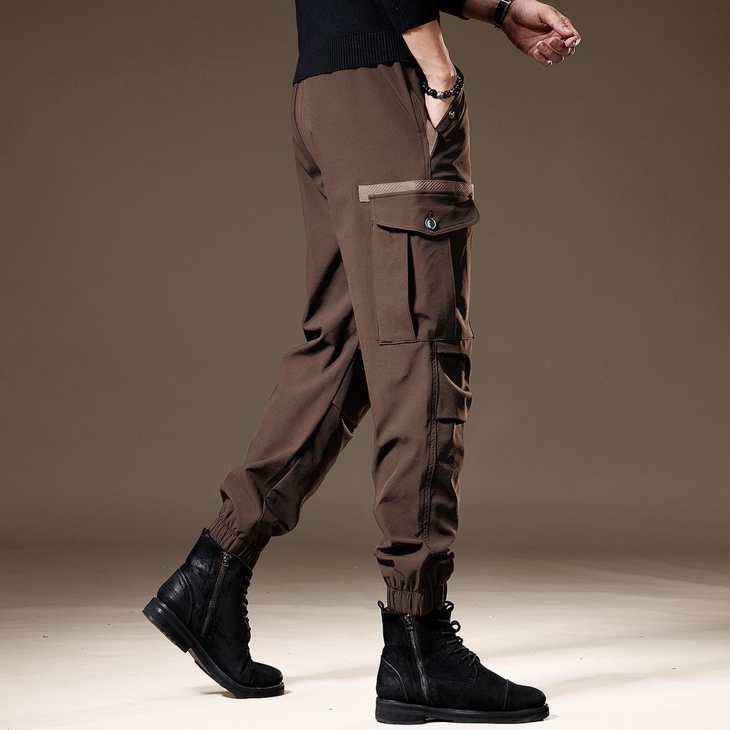High-end Mountain Outdoor Tooling Casual Pants Men's Loose Large Size Autumn New Sports Harlan Charging Leggings