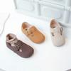 Chaussures Décontractées pour Enfants Chaussures en Cuir Rétro Mode Enfants Style Britannique Mocassins Simples Antidérapants 2024 Nouveauté