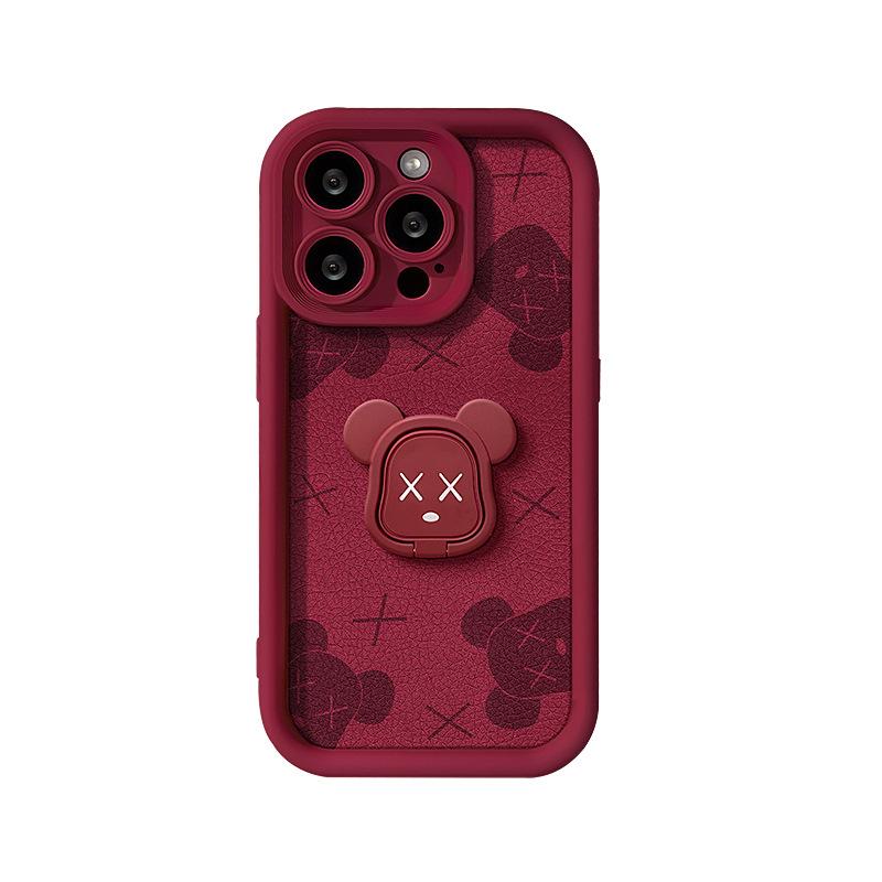 Vhodné pro Apple 16PRO Kožené pouzdro na telefon 15 Silikonové proti pádu 14/13/12/11