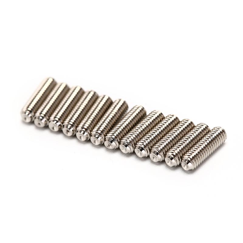 12Pcs Electric Bass Guitar Bridge Saddles Hexagon Screw Tremolo Bridge Hex Screw серебряный