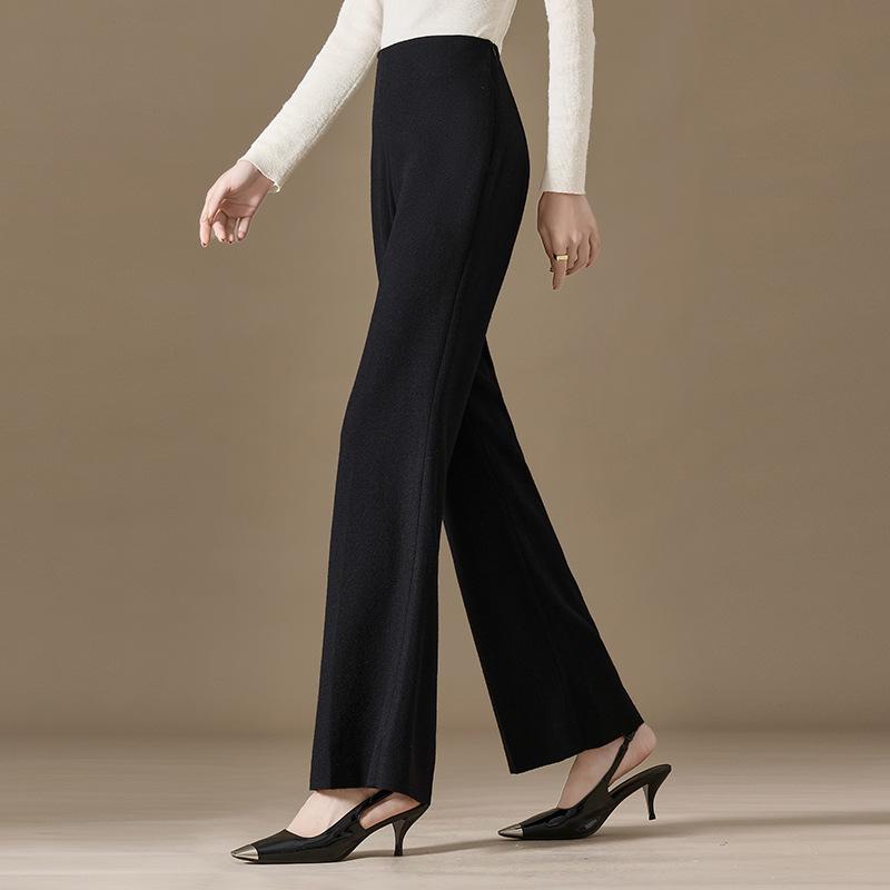 

Autumn Women s Solid Color Wool Knit Slimming Pants Medium верблюд