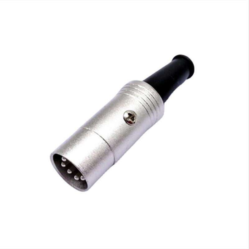 1/2Pcs Microphone Audio Cable Plug Connector MIC Cable Terminal Plug 5 Pin DIN Midi Connector Cable Audio Adapter Male Plug