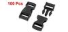 uxcell Release Buckle Webbing Strap Clasp Side Quick Black 10mm Pack of 100