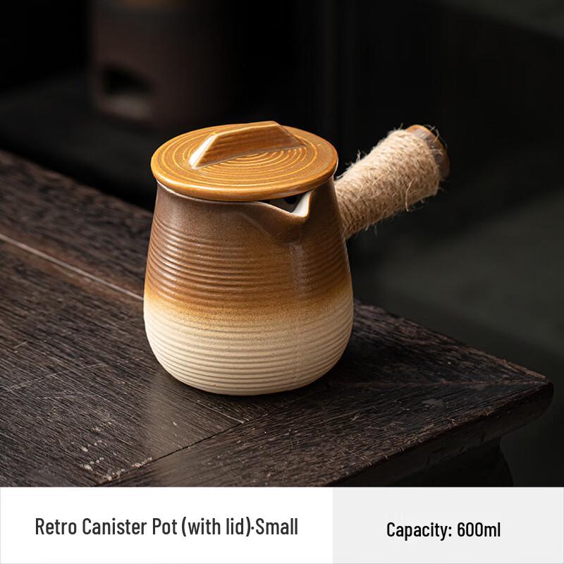 WuTuo Kiln Glaze White Clay Side Handle Tea Pot