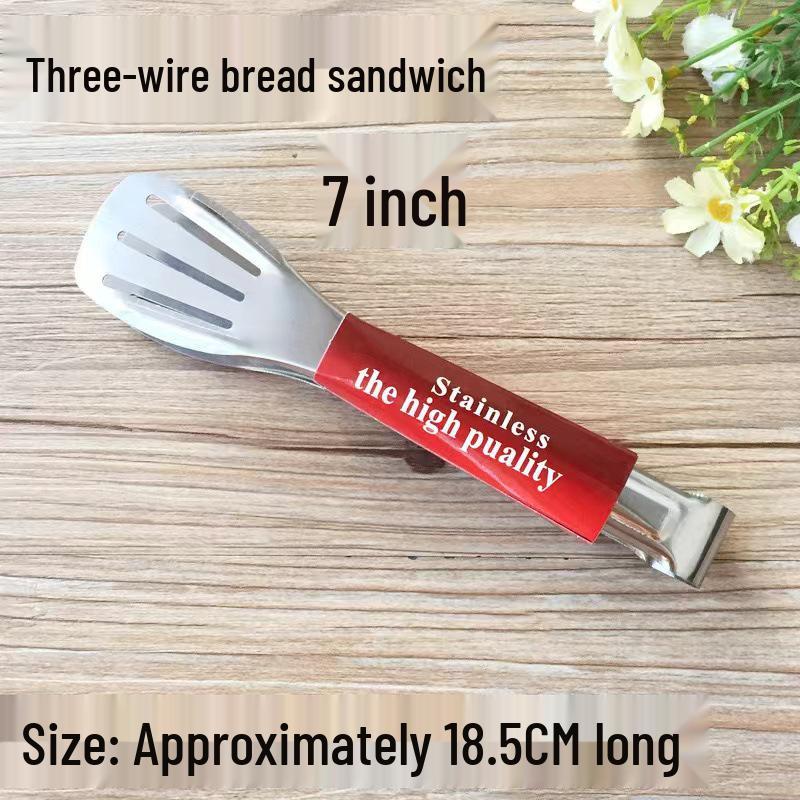 Thickened 304 Stainless Steel Multi-Purpose Tongs: Ideal for Grilling, Bread, and Steak