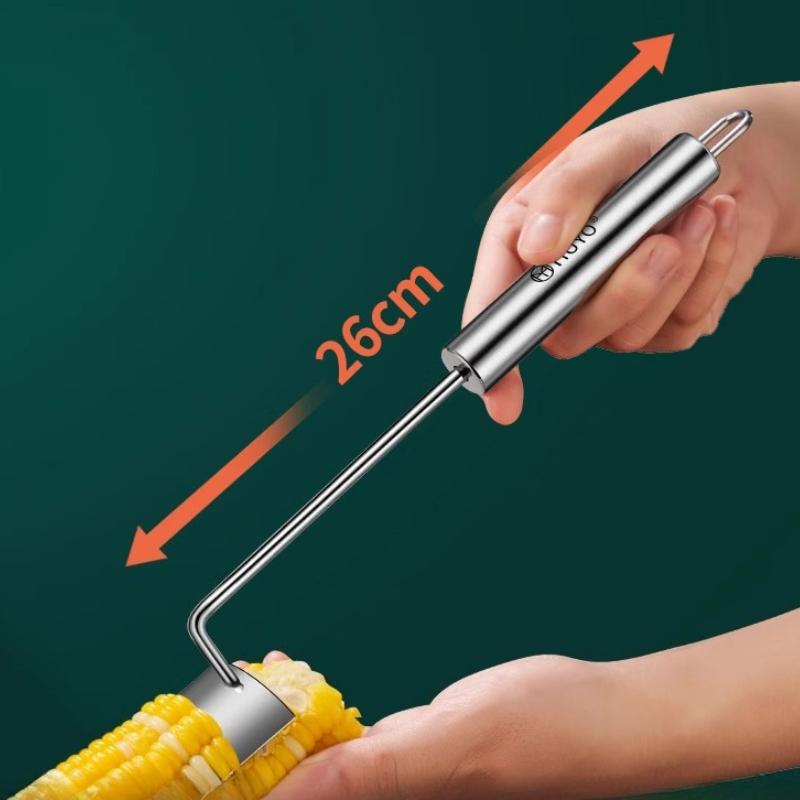 Corn Threshing Tools Kitchen Creative Thickened Stainless Steel Corn Stripper Home Quick Corn Husking Manual Threshing Spatula