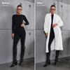 Faux Mink White Knit Cardigan Coat Women Autumn Winter Loose Fluffy Long Oversized Fuzzy Plush Sweater Jacket