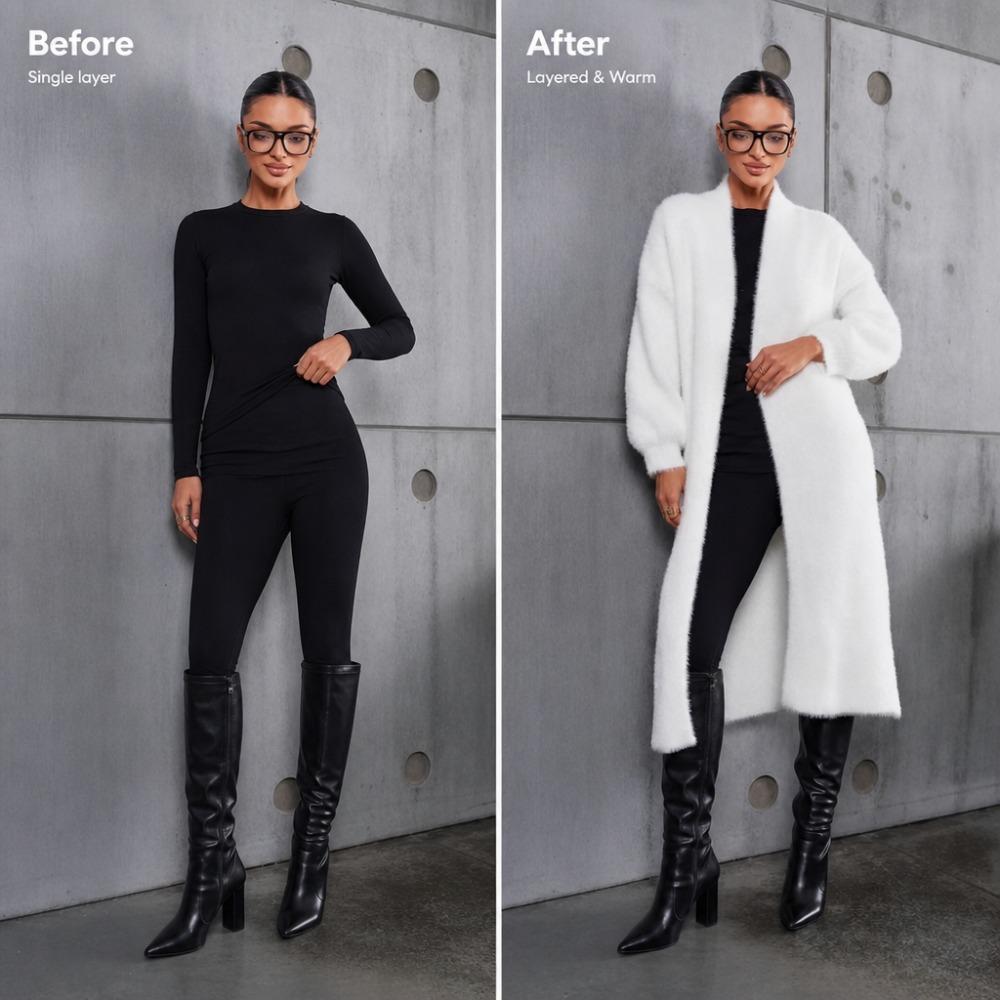 Faux Mink White Knit Cardigan Coat Women Autumn Winter Loose Fluffy Long Oversized Fuzzy Plush Sweater Jacket