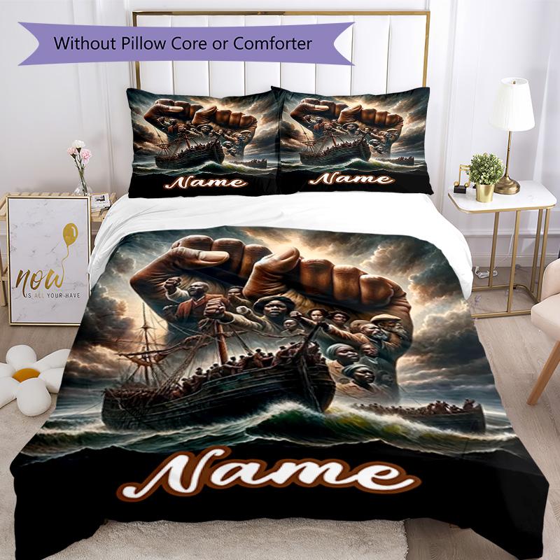 Unity06 Customize Your Name Bedding Set Breathable Duvet Cover With Pillowcases Decorative Bed Linen For Bedroom Home Decoration Birthday Gift