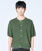 Hyoji Ss Washable Loose Fit Cropped Round Hachi Short Sleeve Knit Cardigan