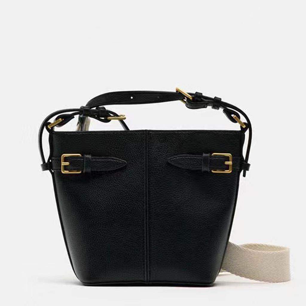Fashi women's bag new all-in-e needle buckle bag webbing single shoulder crossbody bucket bag