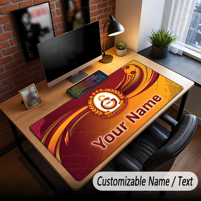 Large Mouse Pad Galatasaray FC Print Custom Name Text Desk Mat for Office Gaming