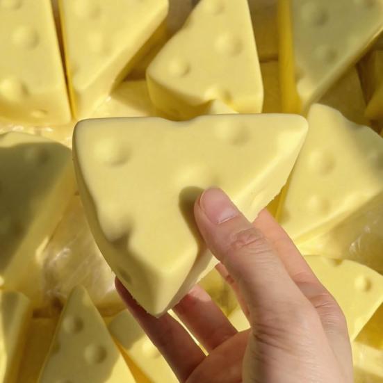 Cheese Bread Squeeze Toy Soft Stress Relief Toy for Adults Quick Shape Recovery Fidget Ball Fun Party Game And Daily Entertainment