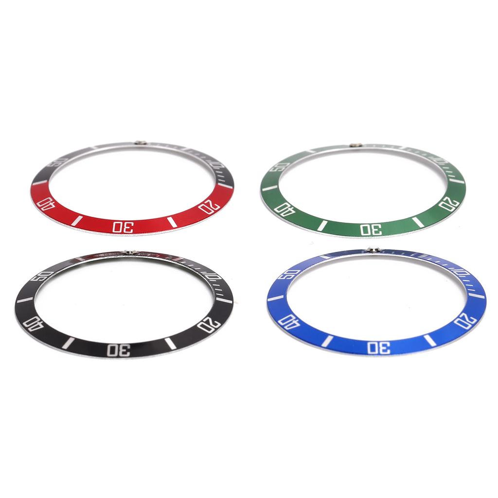 4pcs Aluminum Watch Bezel Ring Replacement Wristwatch Watch Dial Bezel Ring Accessory