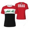 Iraq 3D Printed Men's Sports T-shirt Outdoor Football Team Training Shirt Summer Casual Comfortable Short Sleeved Tops