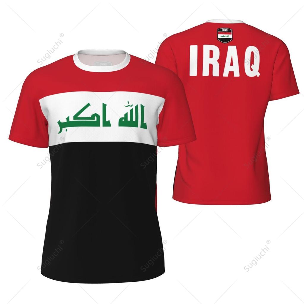 Iraq 3D Printed Men's Sports T-shirt Outdoor Football Team Training Shirt Summer Casual Comfortable Short Sleeved Tops