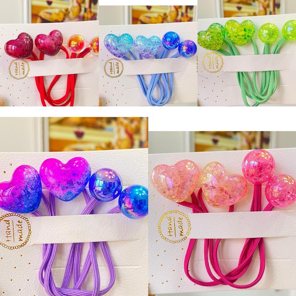 Girls' Cartoon Hair Ties - Colorful Jelly Candy Scrunchies, Elastic Rubber Bands for Kids and Babies, Cute Headwear Accessories.