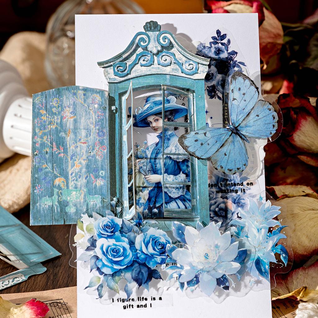 Delicate Material Paper Flower Windowsill Hollow Background Stickers Collage DIY Photo Frame Greeting Card Gift Decoration Paper