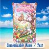 Easter Bunny Theme Beach Towel Personalized Custom Name & Text Soft Quick Dry Beach Towel for Swimming Travel