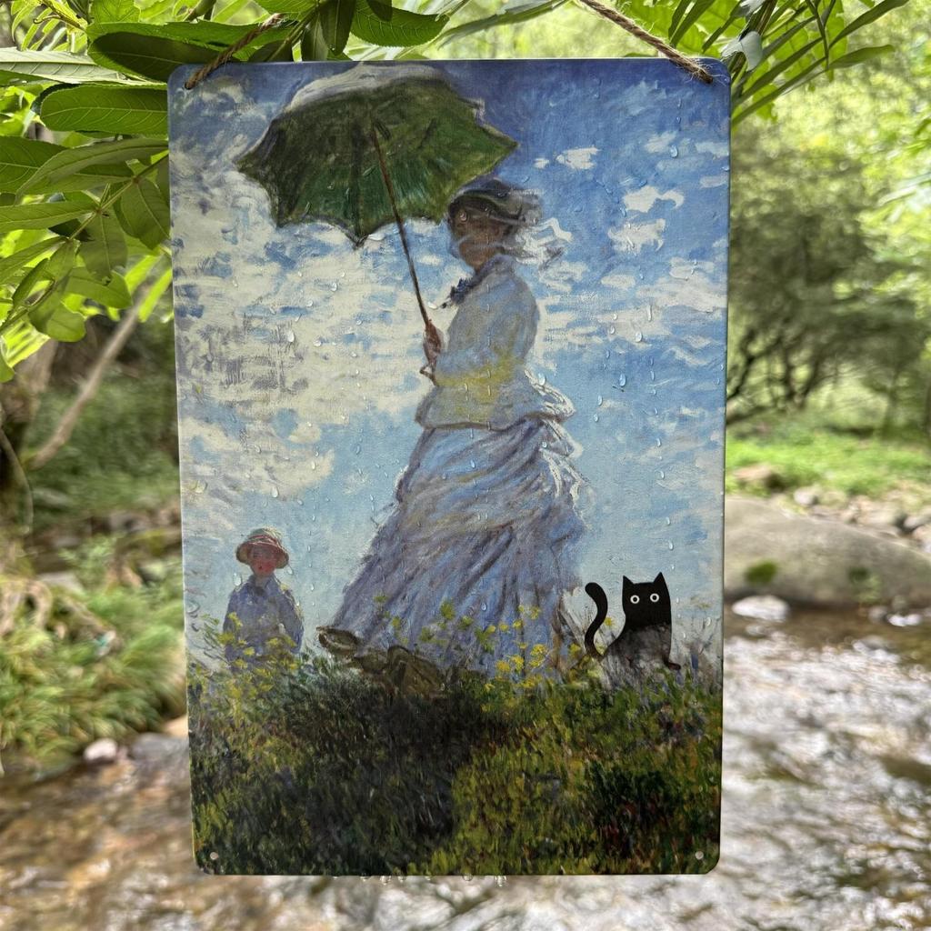 Cute Cat Decoration Hanging Paintings 20*30cm, Outdoor Balcony Wall Hanging Paintings