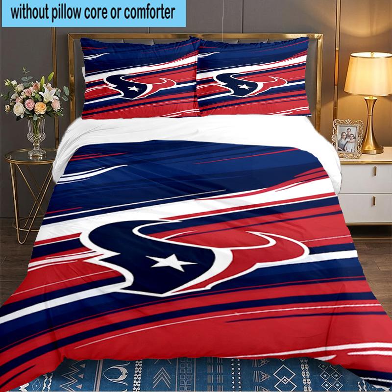 basketball Texans Logo 3pcs Bedding Set,Including 1pc Duvet Cover And 2pcs Pillowcases Perfect Gift for Christmas,Ideal for Bedroom, Dormitory