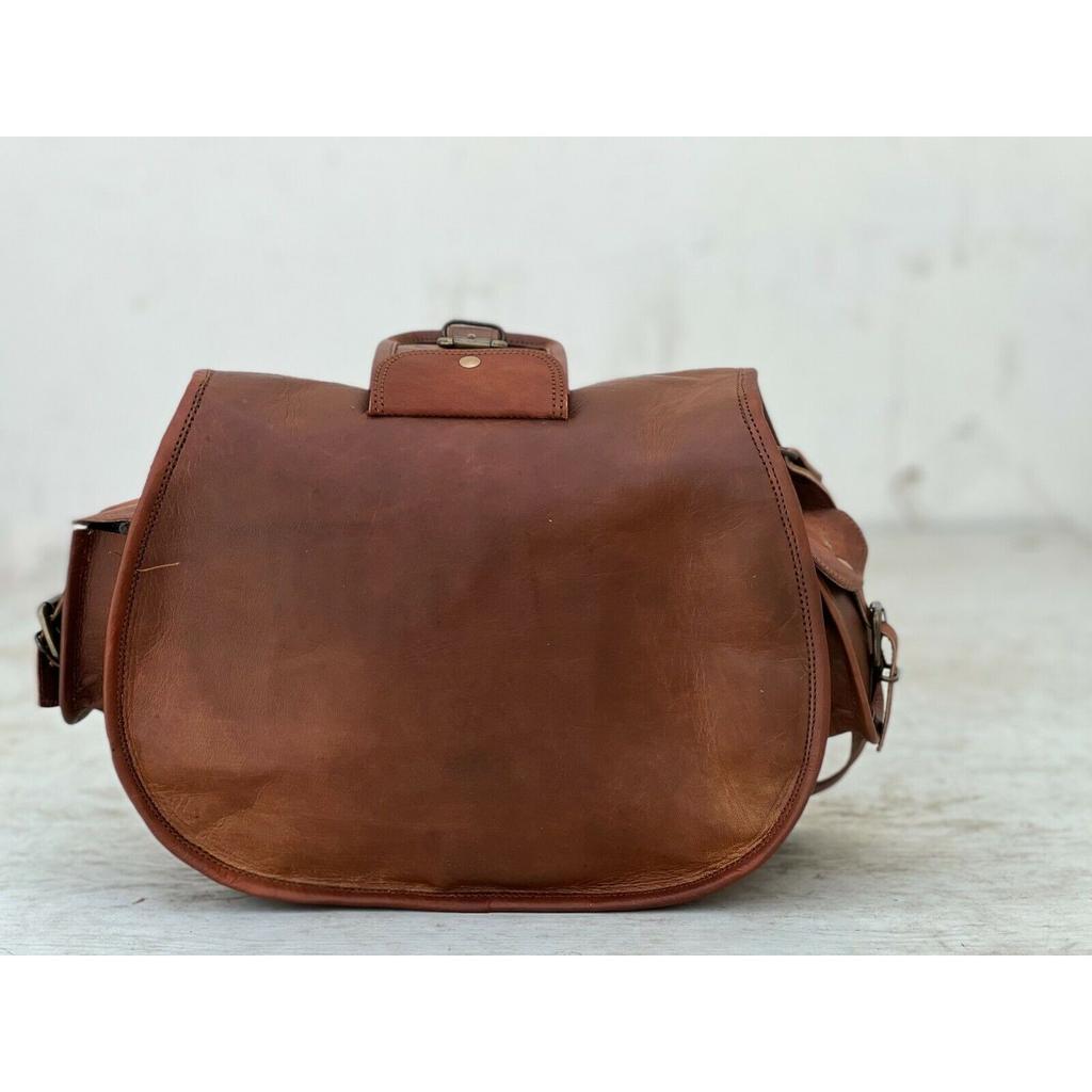 Torebka damska Vintage z wieloma kieszeniami Torebka damska na ramię z prawdziwej skóry typu crossbody