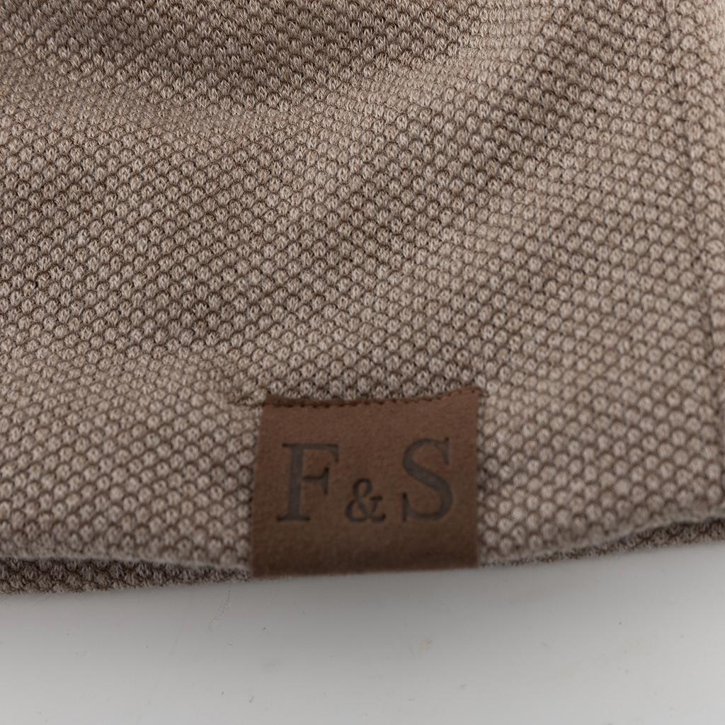 Autumn/Winter Beanie Hat Casual Fleece-Lined Thermal Solid-Colour Loose-Fit Knitted Hat for Men and Women