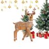 Reindeer Christmas Decoration Resin Snowflake Elk Sculpture Statue Reindeer Christmas Decoration Props For Living Room Bedroom