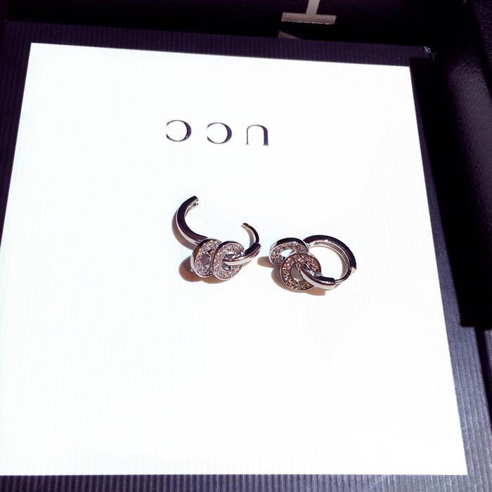 Koreanische Zirkon-Kreis-Ohrringe - Trendige auffällige Clip-Ons für Damen E001965