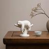 3D Printed Mini Sloth Figurines, Pure White Cute Sloth Lying on Branch with Delicate Hair Texture, Small Desktop Decoration for Home Office
