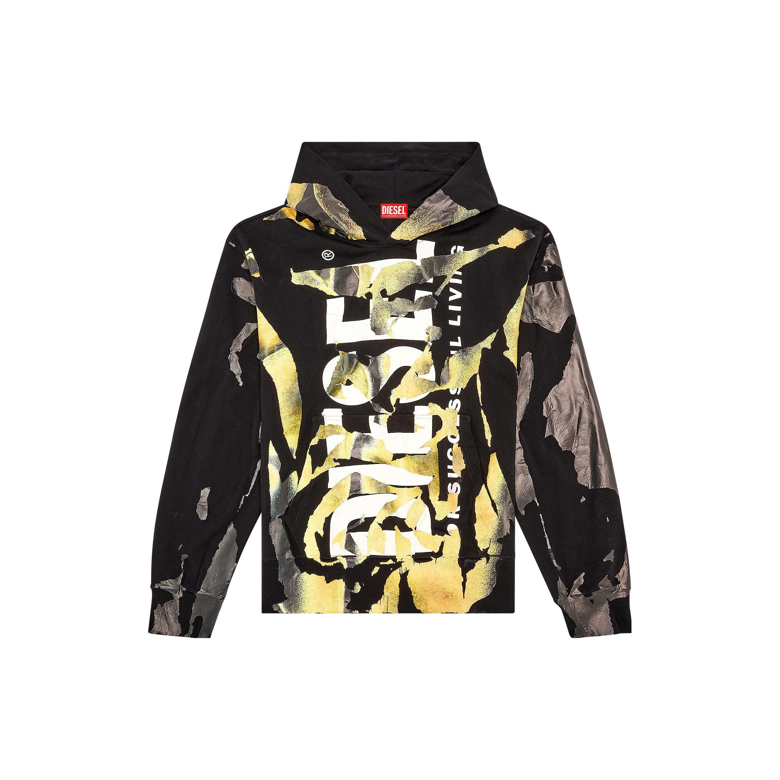 DIESEL S Mac Painted Hoodie A117530ALAN-9XX