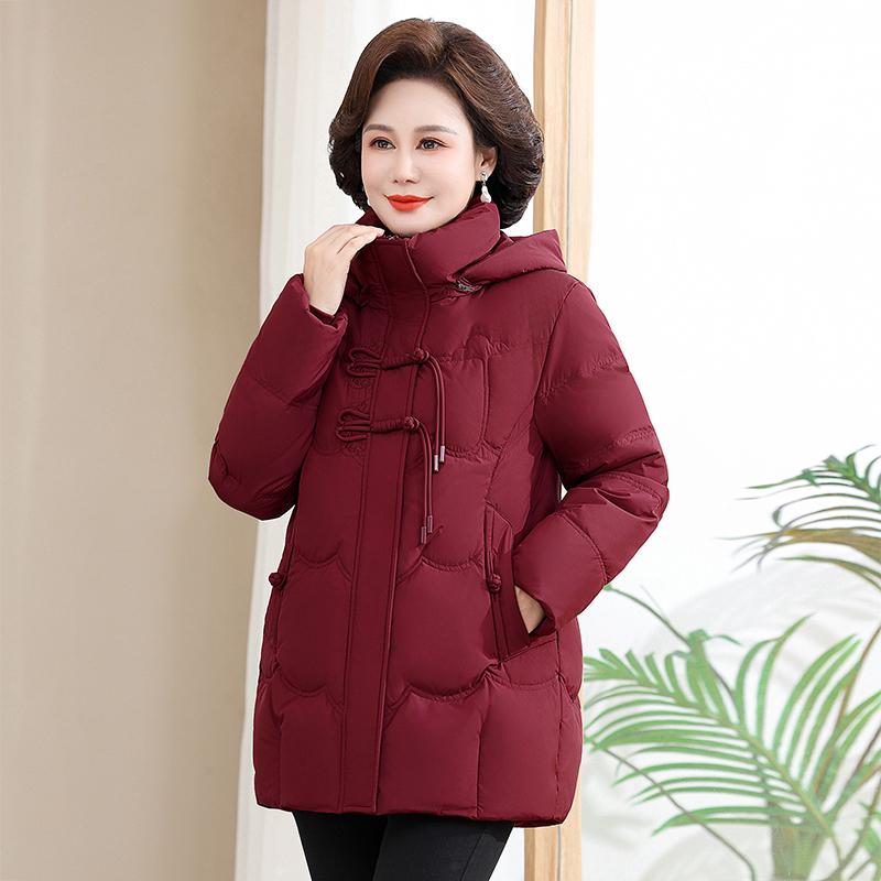 Authentic 2024 Winter Down Jacket for Middle-Aged and Elderly Women - Thickened Short Coat
