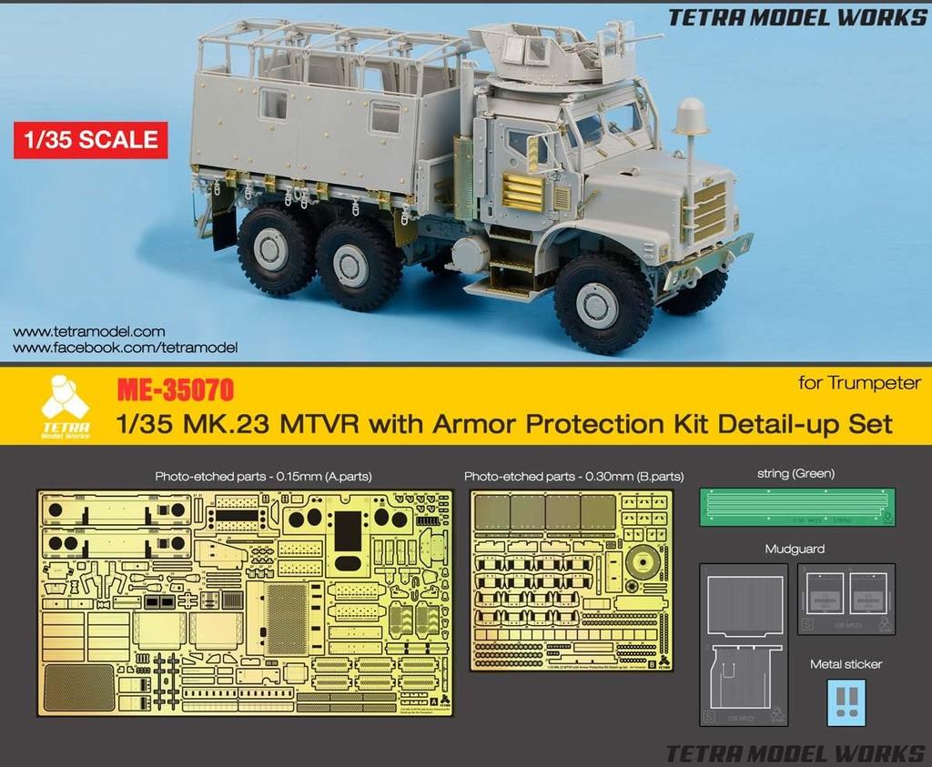 Tetra Model ME Series MTVR Armored Truck Plastic Model Parts ME3570 1/35 Mk.23 (TR)
