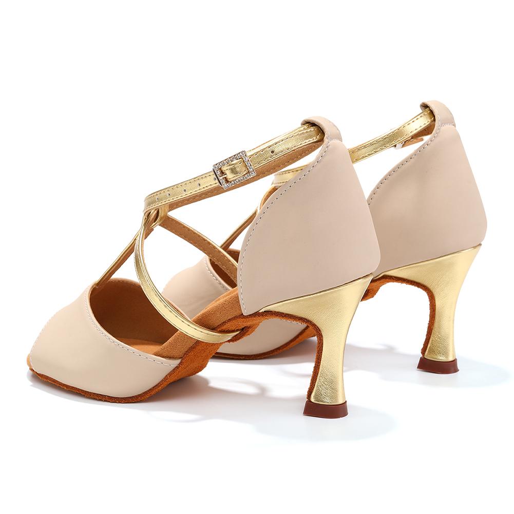 Women Latin Dance Shoes Ballroom Dancing Shoes Salsa Party Square Shoes 7cm High Heel